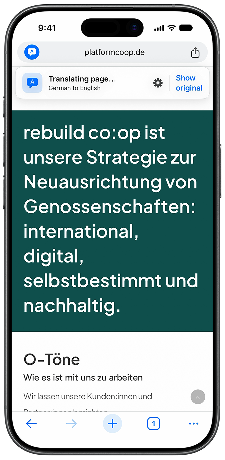 Surge for iPhone page translation