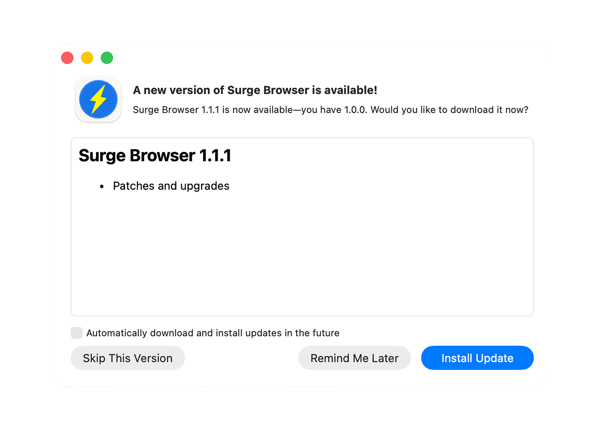 Free updates