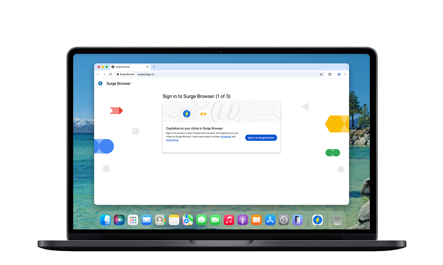 Surge Browser on MacBook